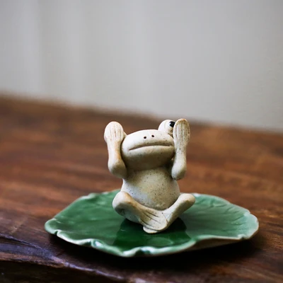 Only Frog WIZAMONY Китайский Фиолетовый Глиняный чайный набор кунг-фу чай ПЭТ лягушка и Лотос Чай Аксессуары для Пуэр Улун чай домашний декор - Цвет: Only Frog