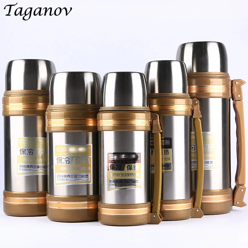 

Stainless Steel Thermoses Vacuum Flask 1L 1.2L 1.5L 1.8L 2L Water Bottle Insulated Outdoor Sports Travel Cup Car Kettle Thermos