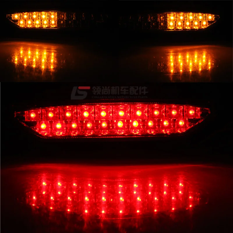 

Motorcycle modified parts for Kawasaki 636 ZX6R 07 - 08 years LED modified rear brake light Diamond tail light with steering
