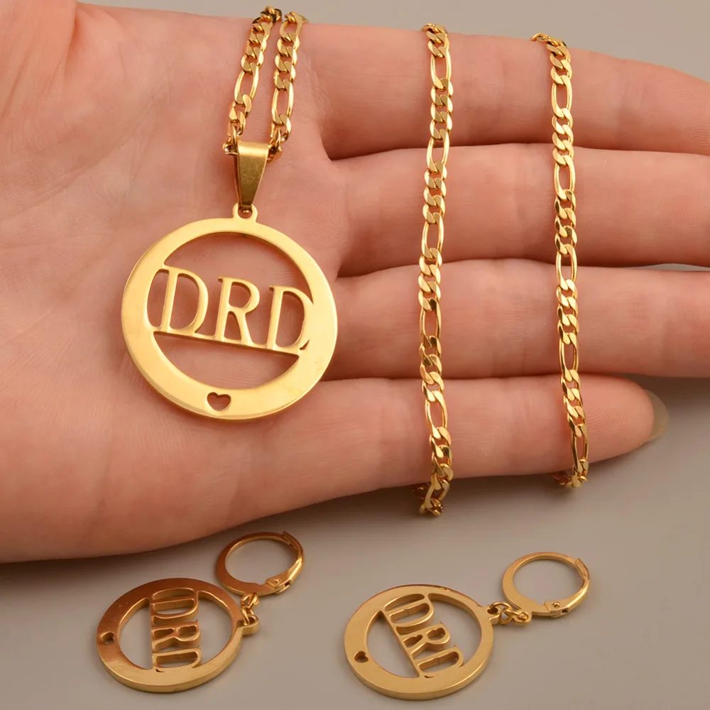

Name DRD Necklaces and Earrings sets Jewelry for Woman Gold Color Jewellery Gifts #J0074