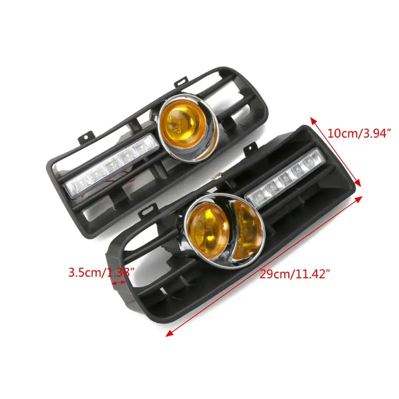 Передняя и нижняя боковая решетка бампера 1 пара светодиодный светильник тумана