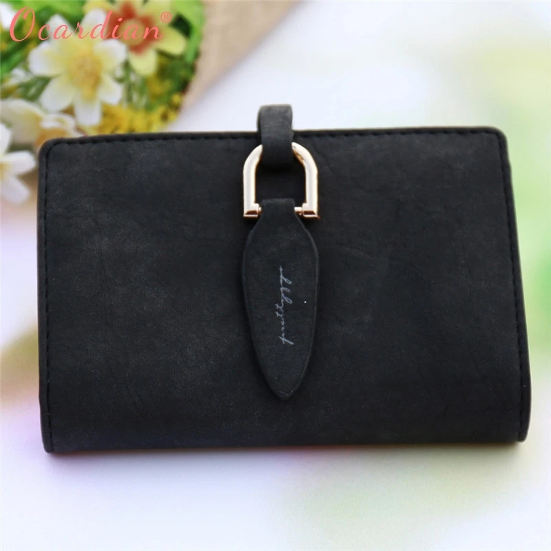 OCARDIAN Fashion Women Mini Credit Card Holder Leather Leaves Hasp Bank Card Bag Dropship