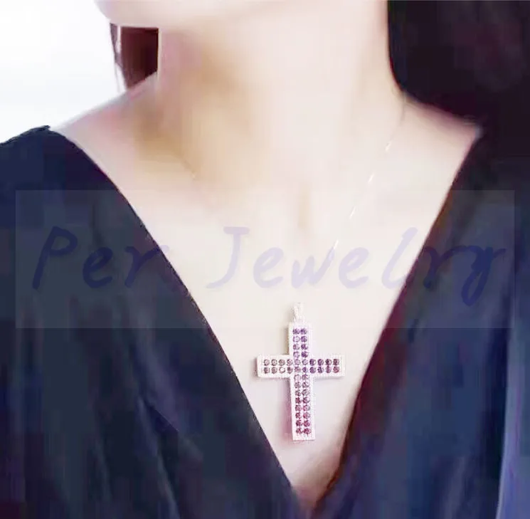 Большой кулон с натуральным гранатом в виде креста серебро 925 пробы бесплатная