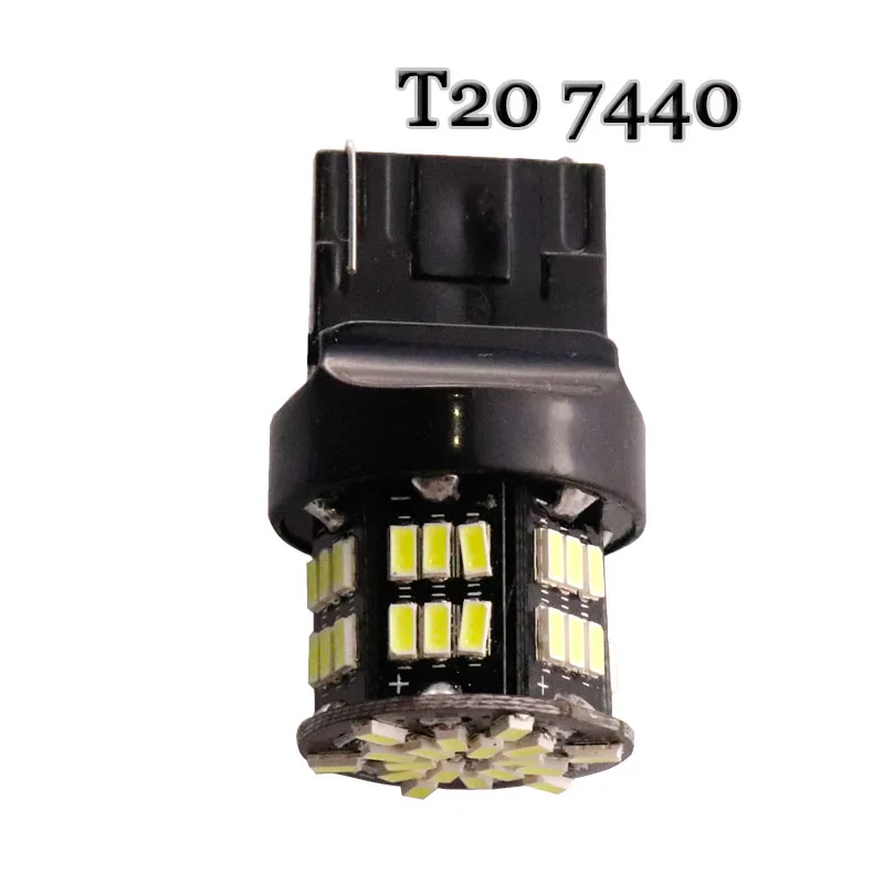 10 шт. T20 7440 лампы 54 led 3014 smd лампа 7443 W21/5 Вт автомобильная задний свет Стоп сигнал
