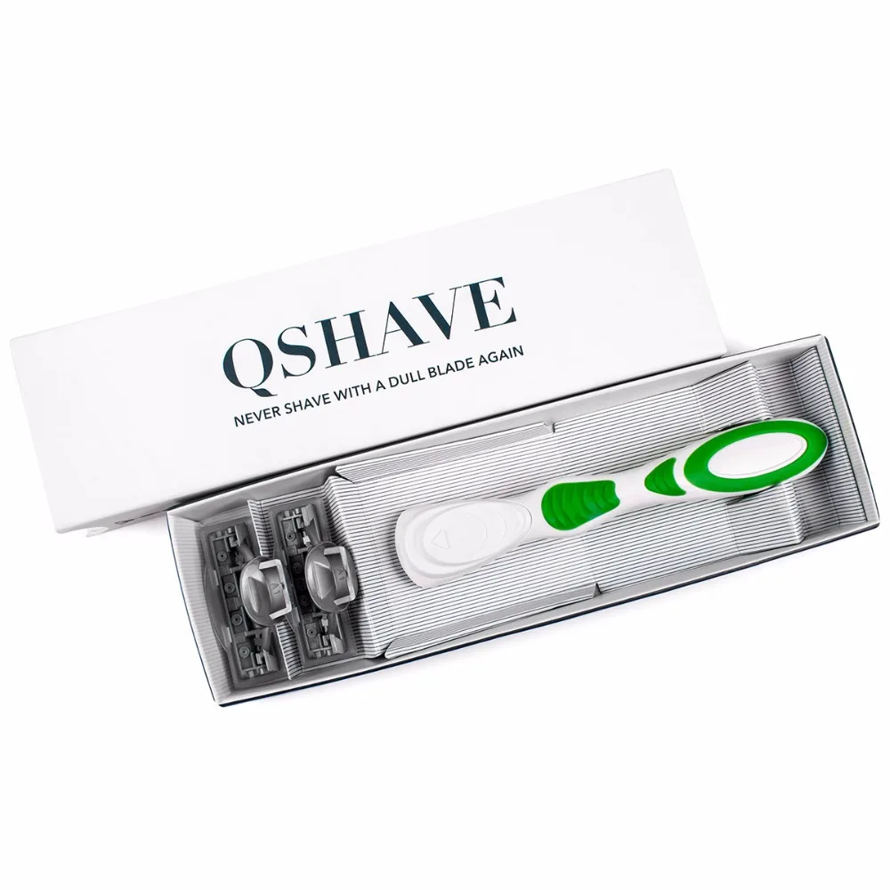Фото Бритва для женского бикини Qshave Blue Lady, 1 шт., с ручкой и 2 шт. лезвиями X3, США, подарок для сестры лет №2