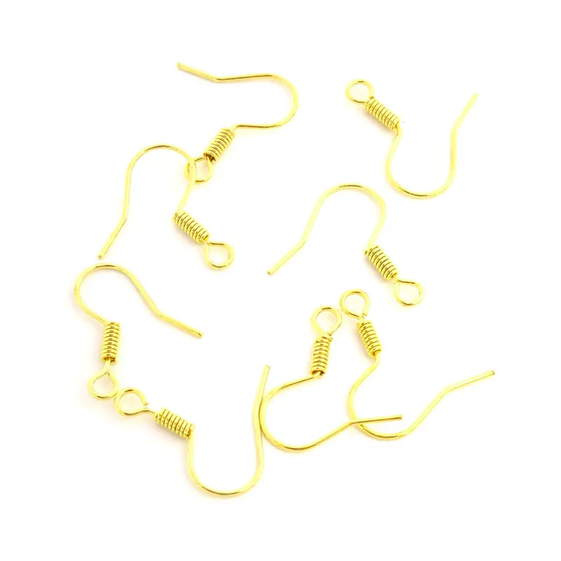 500 шт. фурнитура для сережек Позолоченные посеребренные серьги Крючки фитинги