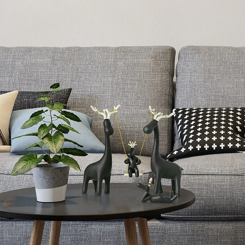 Украшение в виде оленя скандинавском стиле креативная гостиная современный