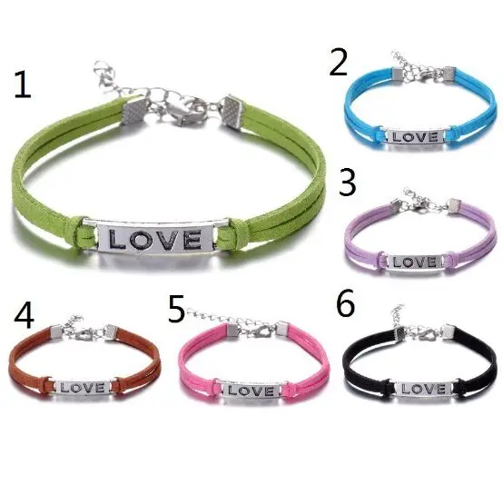 1 шт. бесконечно ручная работа браслет Винтаж античное серебро веревка подвески