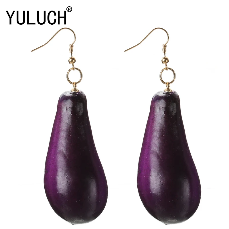 YULUCH, новинка, преувеличенные серьги-подвески с овощами для женщин, для отдыха, пляжа, пейзажа, специальное ювелирное изделие для девушек, вечерние