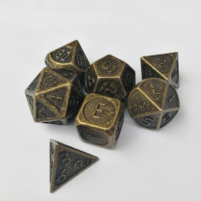 Mazmorras y dragones 7/construye dados де RPG creativos d y d dados де металла
