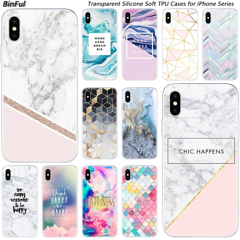 Популярный Шикарный Розовый Мраморный Симпатичный Мягкий Силиконовый Модный