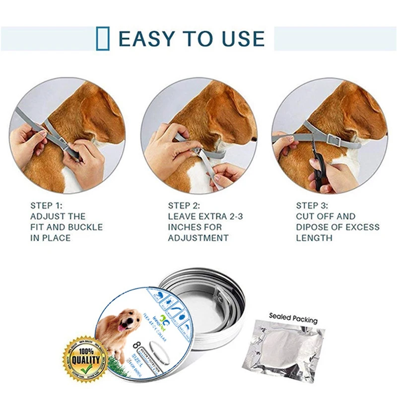 Ремешок на шею для кролика против блох клещей водонепроницаемый ремешок