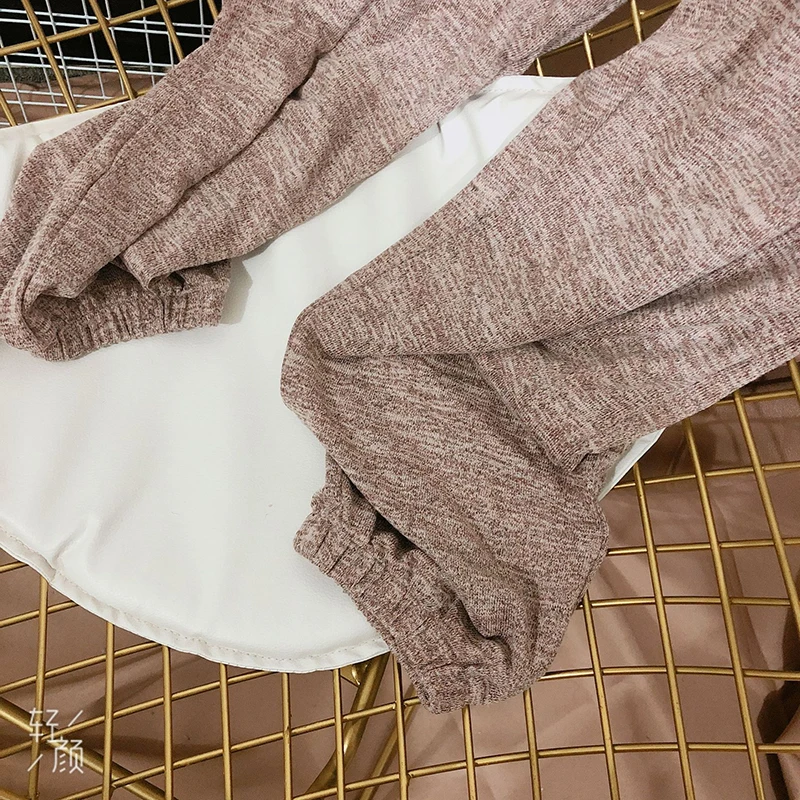 

Elastic Women Pencil cotton Pants Large Comfortable Leggings Female2019Trousers Autumn summer Femme ankle-tied pants