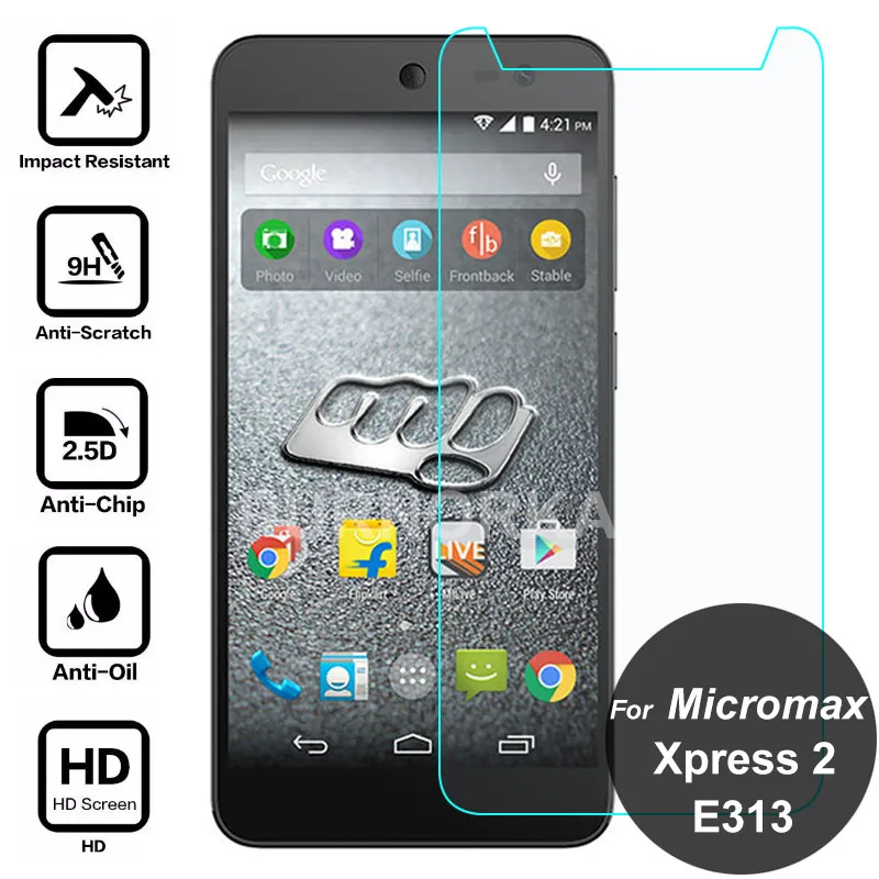 Для чехол Micromax 2 E313 закаленное Стекло защитную пленку с уровнем твердости 9 H