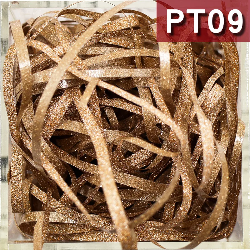 PT9 Lafite Raffia обертывание пинг для подарочной коробки обертывание морщинистый наполнитель измельченные обрезки крафт бумага упаковочный материал День рождения украшение - Цвет: PT9