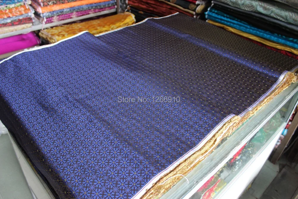 Китайская шелковая парчовая ткань подушка в стиле ципао с синей спинкой восемь