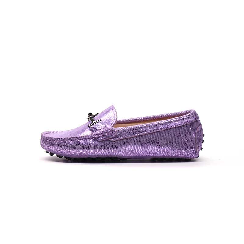 PURPLE GRWG/Новинка года; женская обувь из натуральной кожи; мокасины; Лоферы для мам; мягкая обувь для отдыха на плоской подошве; женская повседневная обувь для вождения; 7 цветов - Цвет: PURPLE