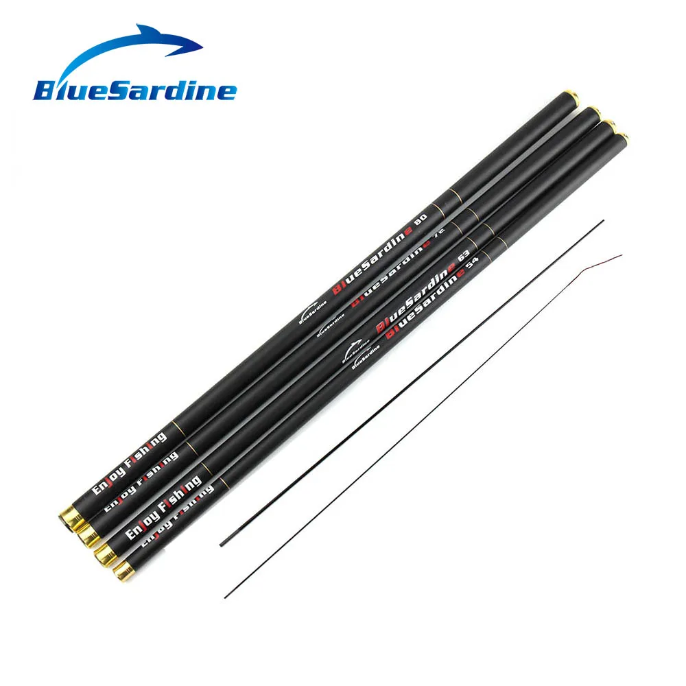 Удочка для карпа BlueSardine телескопическая карбоновая 4 5 м 6 3 7 2 8 м|rod combo|rod swordtackle rod |