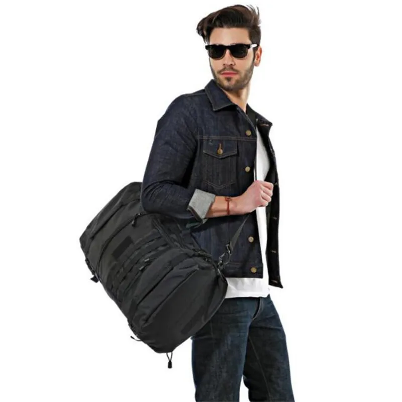 Многофункциональный нейлоновый рюкзак 50 литров в стиле милитари вместительный