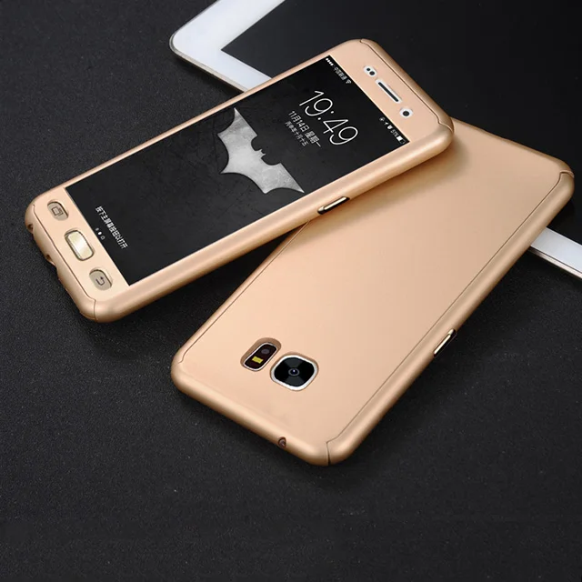 Gold Чехол для samsung Galaxy J3 J5 J7 Prime Max DUO J2 J1 ПК Жесткий 360 Полное покрытие для samsung J4 J6 J8 C7 C9 Pro - Цвет: Gold