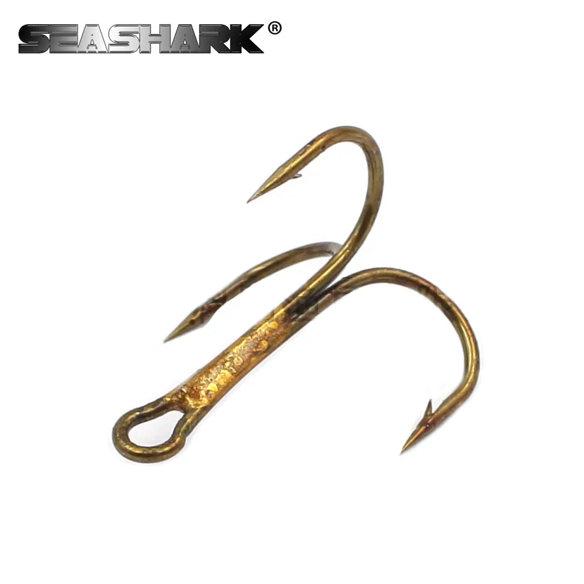 SEASHARK высокоуглеродистой Сталь ВЧ Рыболовные крючки Size1 # -- 4/0 коричневый
