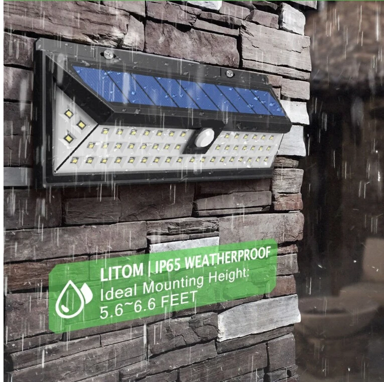 

118 leds high bright wide angle solar energy motion sensor led outdoor wall light