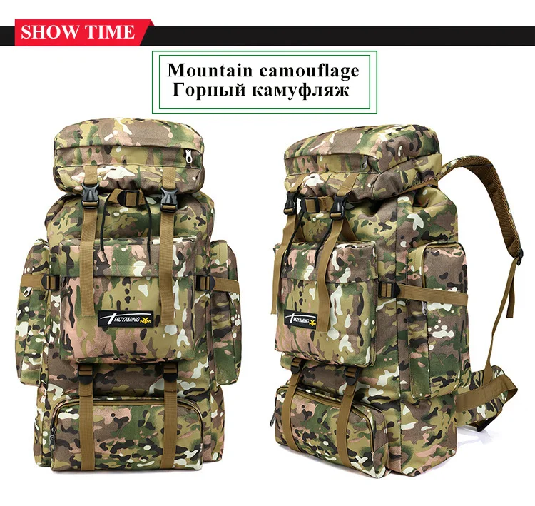 70L Tactical Bag Men Military Backpack Mountaineering Unisex Sport Outdoor Travel Bags Molle Backpacks Hunting Camping Rucksack
