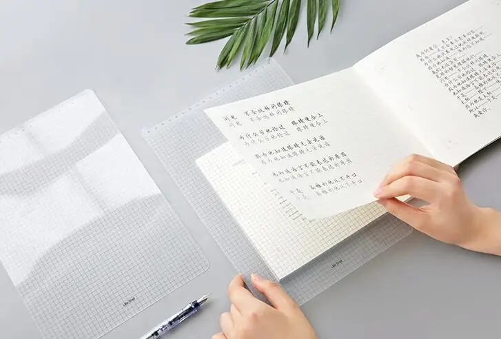 3pcs Simple Transparent PP Test Grid Pad A4 Cutting Mat Desktop Stationery Ruler With Calibrated Writing Board