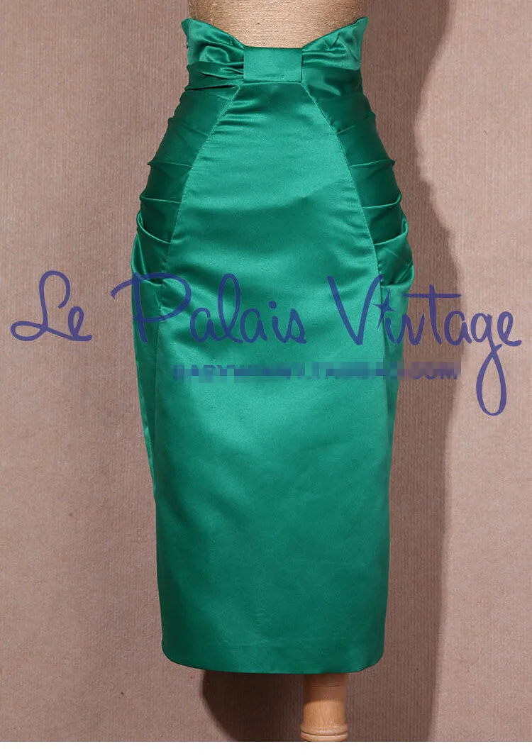 Стильная винтажная Элегантная атласная юбка в стиле Хепберн британском для