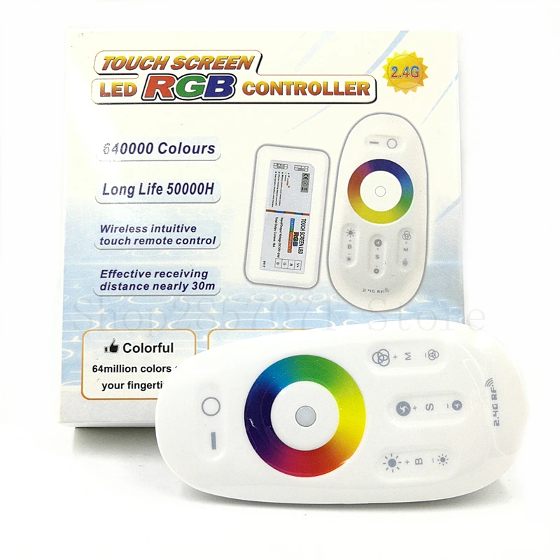2 4G RGB светодиодный Управление 3 Каналы 18A DC12 24V сенсорный Экран дистанционного для