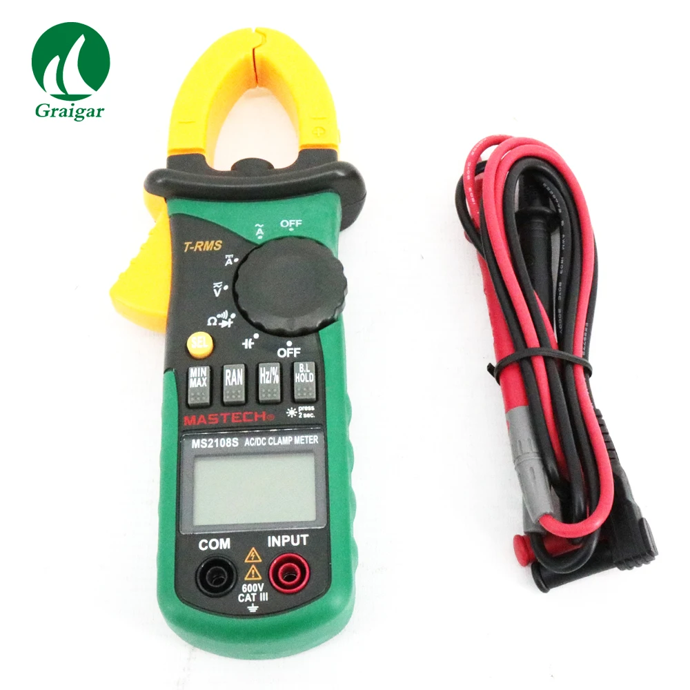 Digital AC постоянного тока 600A клещи MS2108S True RMS мультиметр Емкость Частота пусковой