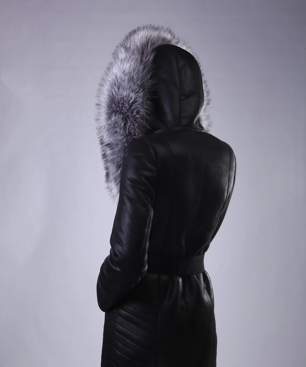 Прямым поставщиком завода Лиса натуральный Мех Леди костюм разделе