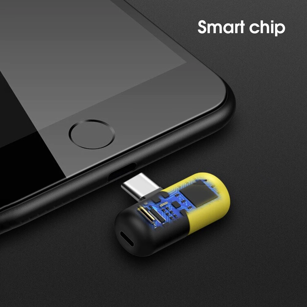 2 в 1 аудио адаптер Type C с двумя разъемами для наушников Тип зарядки вызова Aux