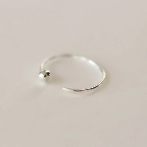 925 пробы серебряные маленькие крошечные шариковые серьги минималистичное кольцо