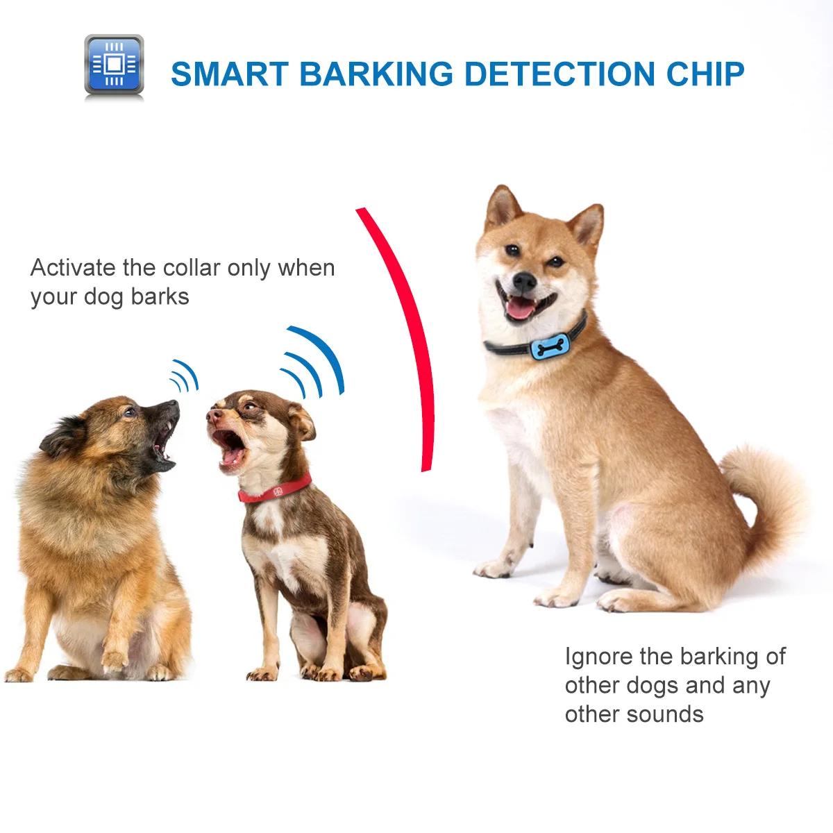 Регулируемый Pet ошейники для дрессировки собак водостойкие перезаряжаемые анти