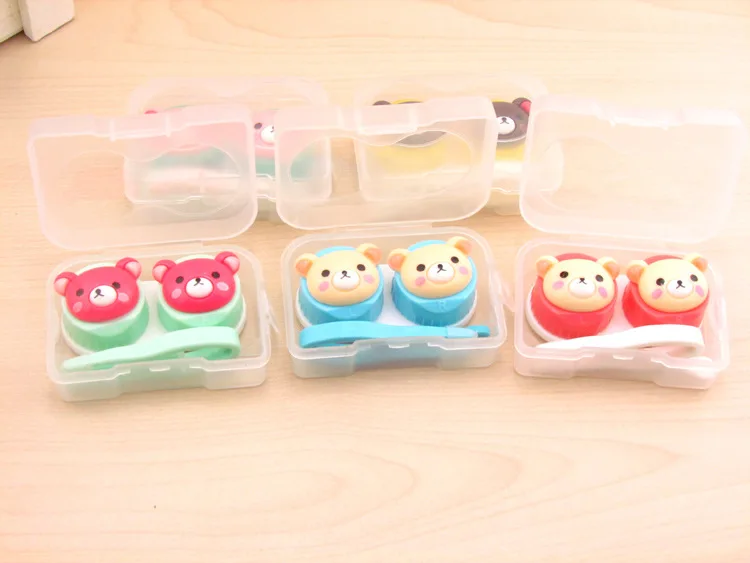 Бесплатная доставка! 1 партия = 20 комплектов! Контейнер для контактных линз с