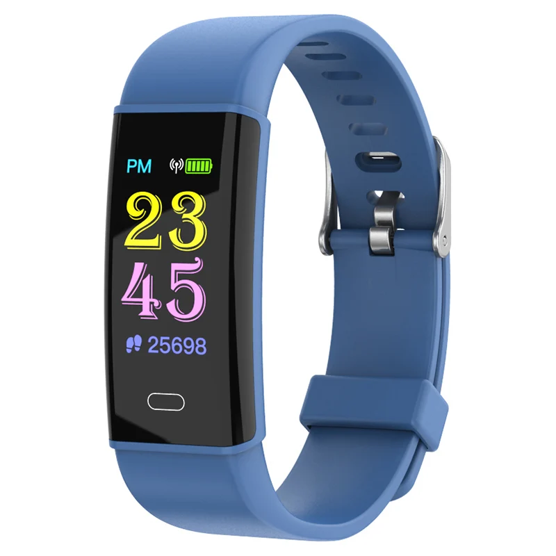 Smart band Blue D12 умный Браслет Шагомер фитнес-трекер кровяное давление пульсометр Часы Bluetooth спортивные часы водонепроницаемый смарт-браслет - Цвет: Smart band Blue