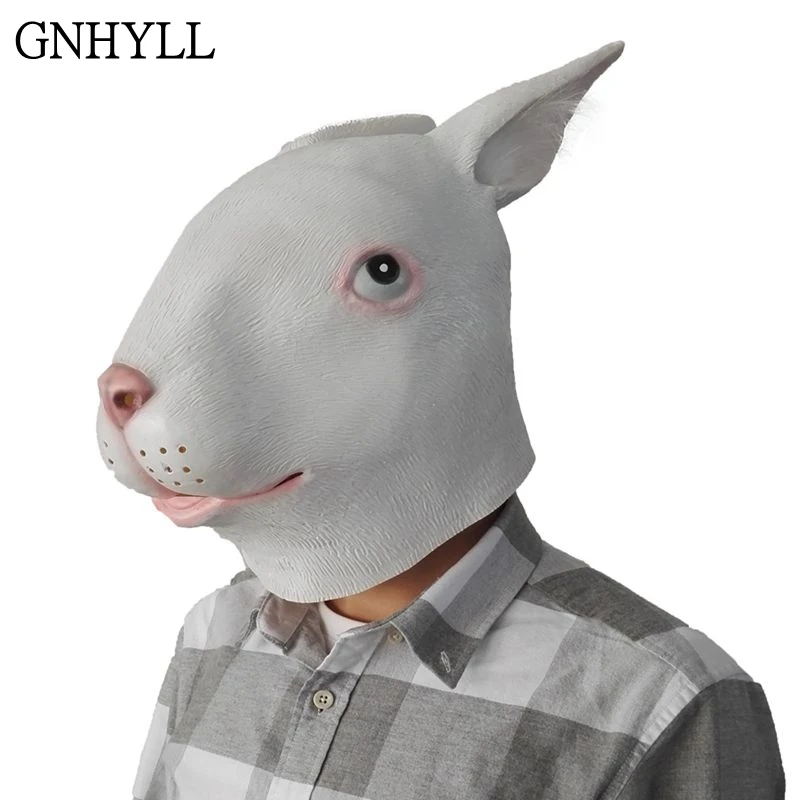 GNHYLL Новый Хэллоуин вечерние Косплэй латексные маски животных Кролик маска