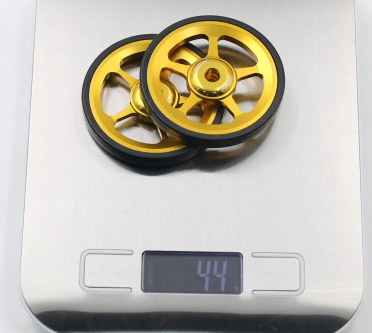 1 пара супер легкий easywheel для Brompton черный/серебристый/золотой с титановыми кляксами