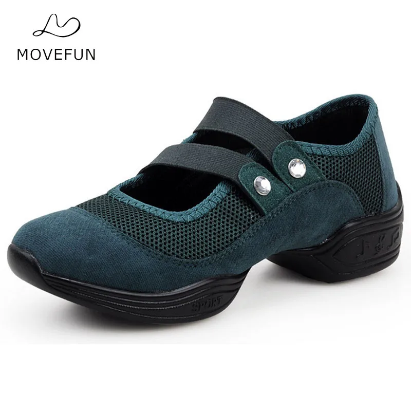 Брендовая дышащая танцевальная обувь женская для танцев на мягкой подошве