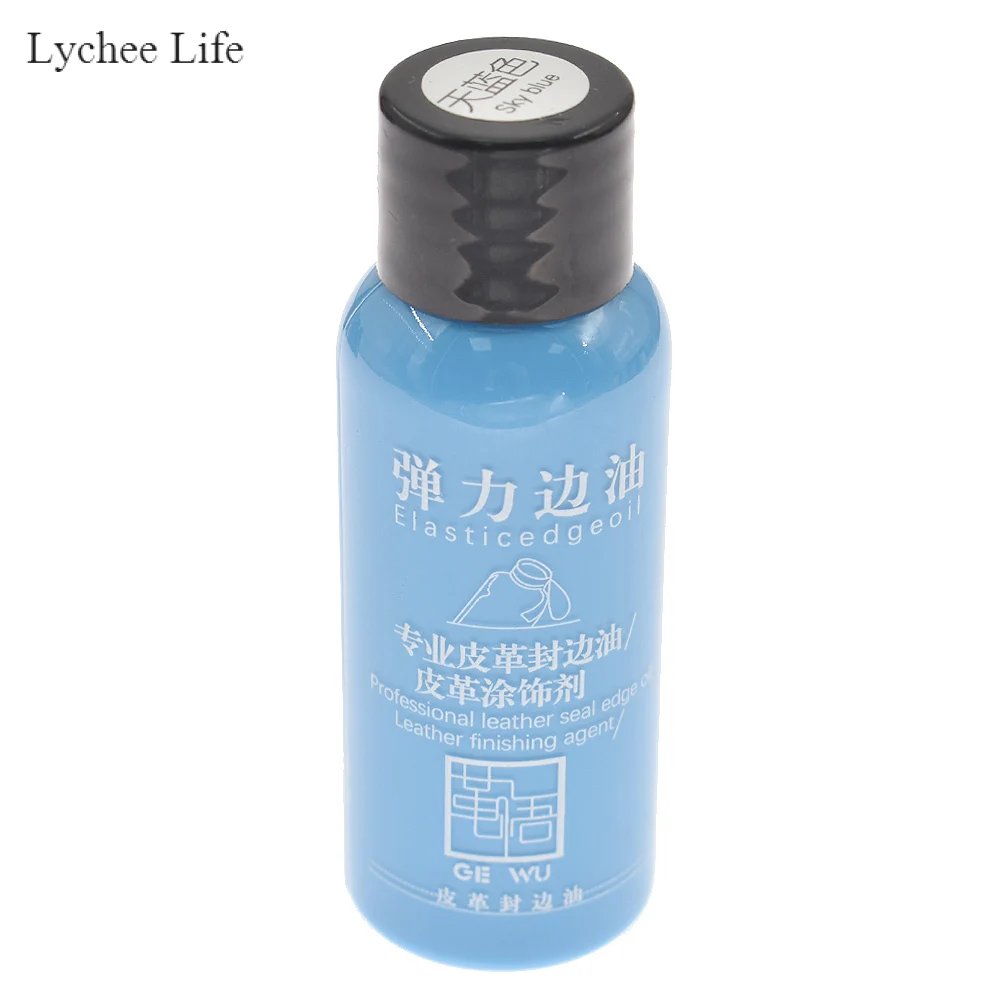 Sky blue Lychee Life, 30 мл, сделай сам, кожа, край, краска, масло, выделяет, профессиональная, 20 цветов, акварельная краска, жидкая кожа, ремесло - Цвет: Sky blue