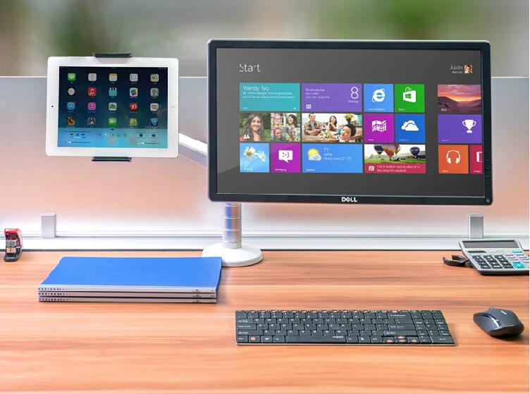 Регулируемая подставка для планшетного ПК с двумя ручками и креплением