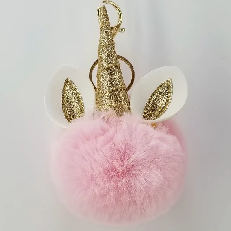 Новые волосы мяч из искусственной кожи золотой единорог уши металлический