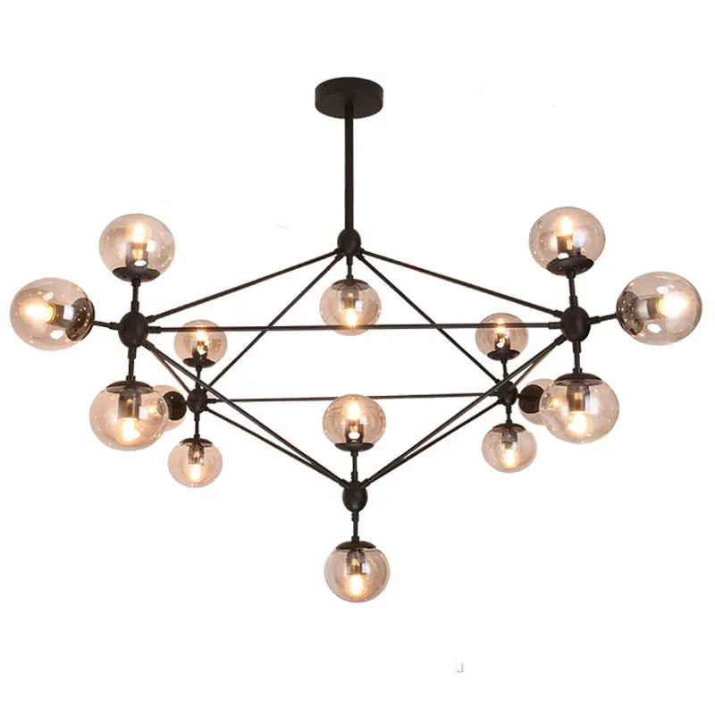 HAIXIANG Американский винтажный промышленный Глобус коньячное стекло DNA люстра