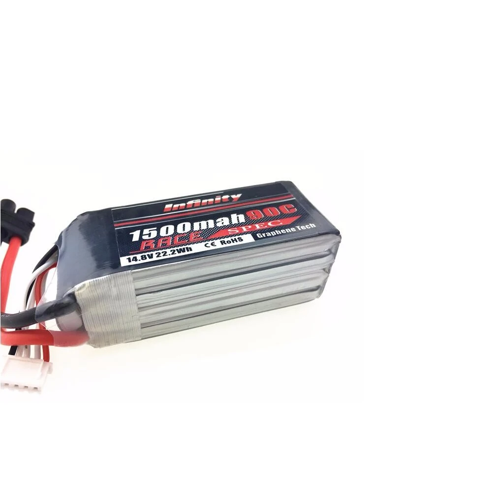 1pcs Infinity Rechargeable Lipo Battery 14.8V 1500mah 90C 4S1P Race Spec For RC Aircraft Quapcopter Drone | Игрушки и хобби