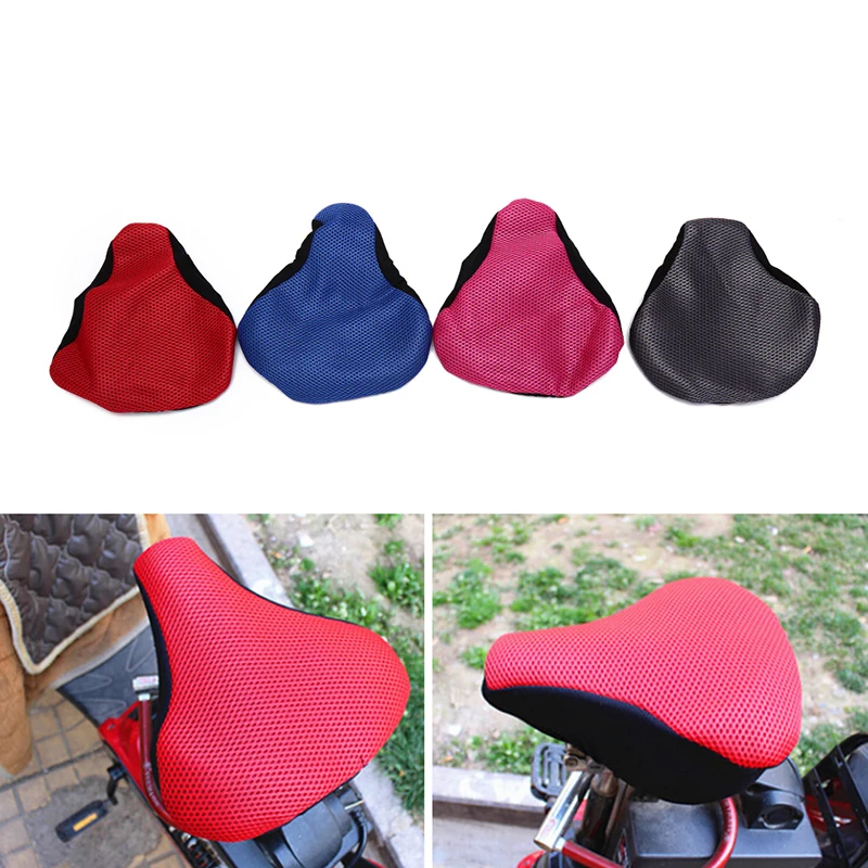 

3D Soft Bike Seat Saddle for A Bicycle Cycling net Seat Mat Cushion Seat Cover Saddle Bicycle Bike Accessories random color