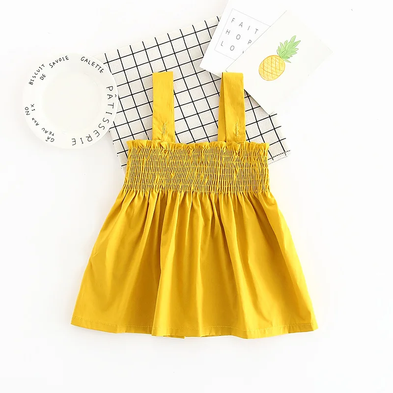 Тепло! Новинка 2017 года летнее Эфирное платье для девочек однотонное принцессы на