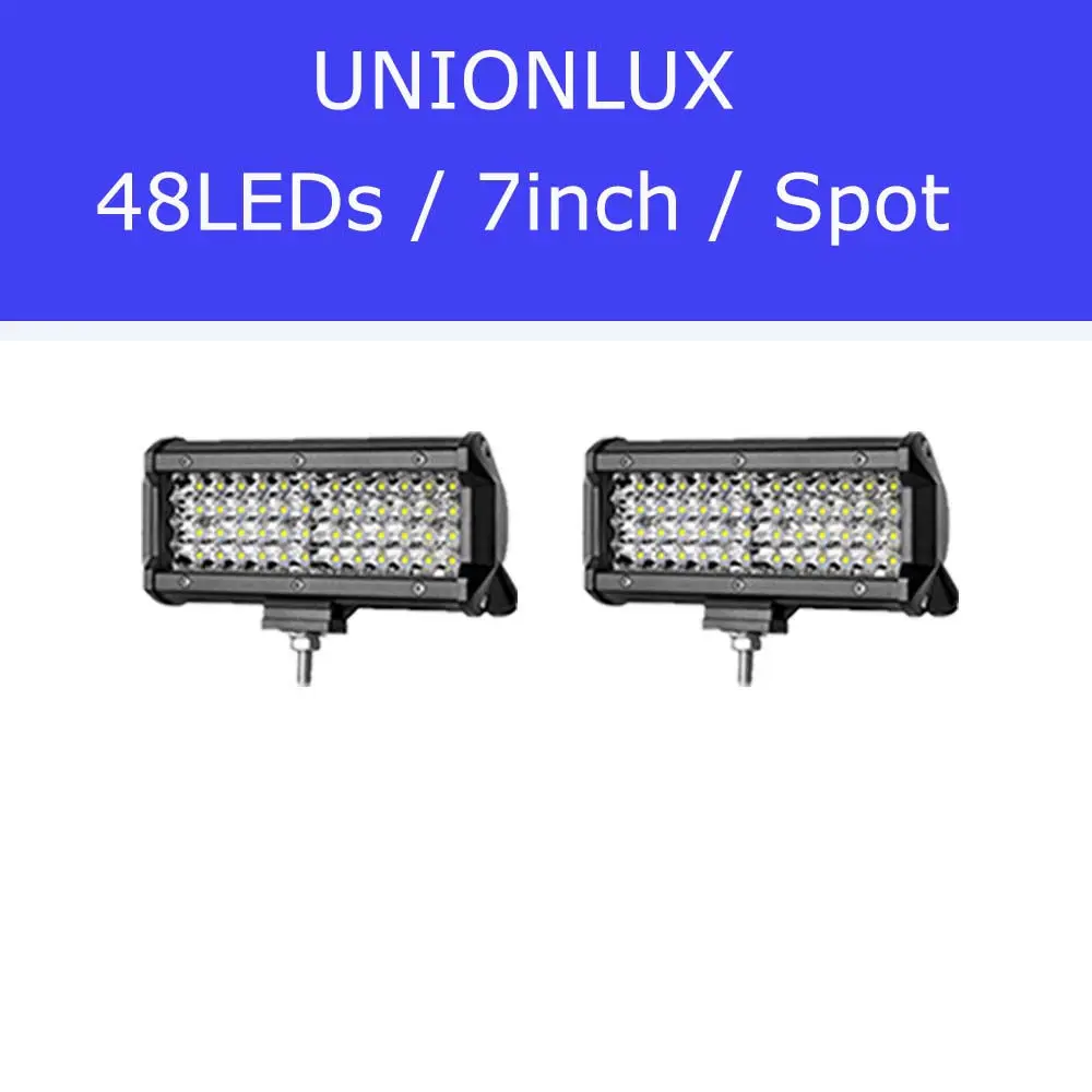 2pcs 7in Spot 4Row 4-36 дюймов светодиодный рабочий светильник 20 дюймов светодиодный светильник для грузовика лодки внедорожный светильник ing 4WD 4x4 трактор ATV водительский светильник s 12V 24V - Цвет: 2pcs 7in Spot