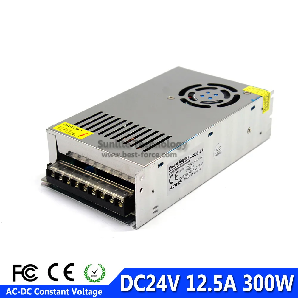 300W 12.5A 24 V Регулируемый источник питания DC24V SM [S трансформатор 220v 110v AC to fonte 24 V для светодиодных лент светильник CNC CCTV 3d принтер