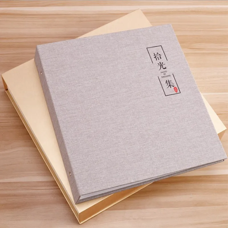 

Leather DIY Handmade Photo Album Paste Album Couple Family Business Creative Album Large Capacity Memory Scrapbook